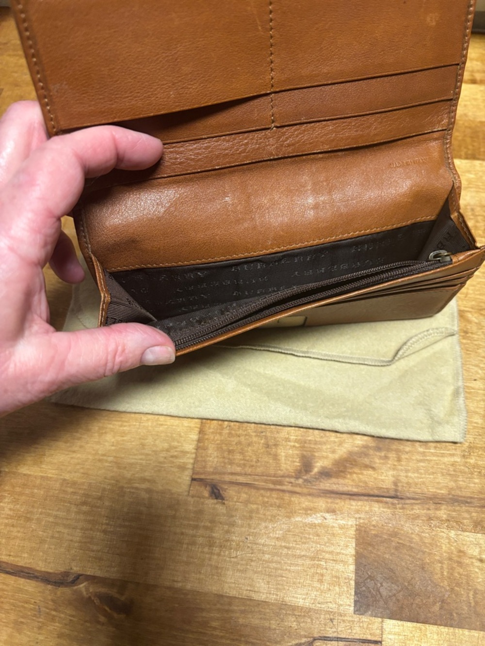 Burberry Tan Brown Leather Continental Wallet   DustBag included - Picture 3 of 15